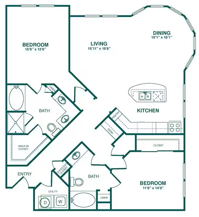 The Langley 355 floor plan